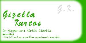 gizella kurtos business card